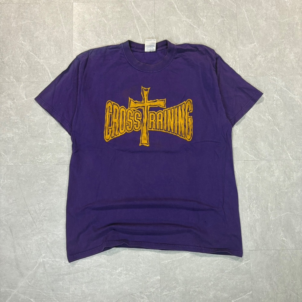 Gildan Ultra Cotton Cross Training Graphic T-Shirt Purple XL 4641